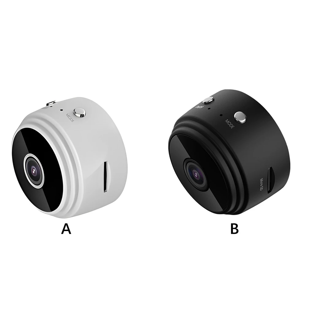 

Mini Camera Video Recorder Wireless Cam Aluminum Alloy Fine Workmanship Compact Size Smooth Surface White Standard