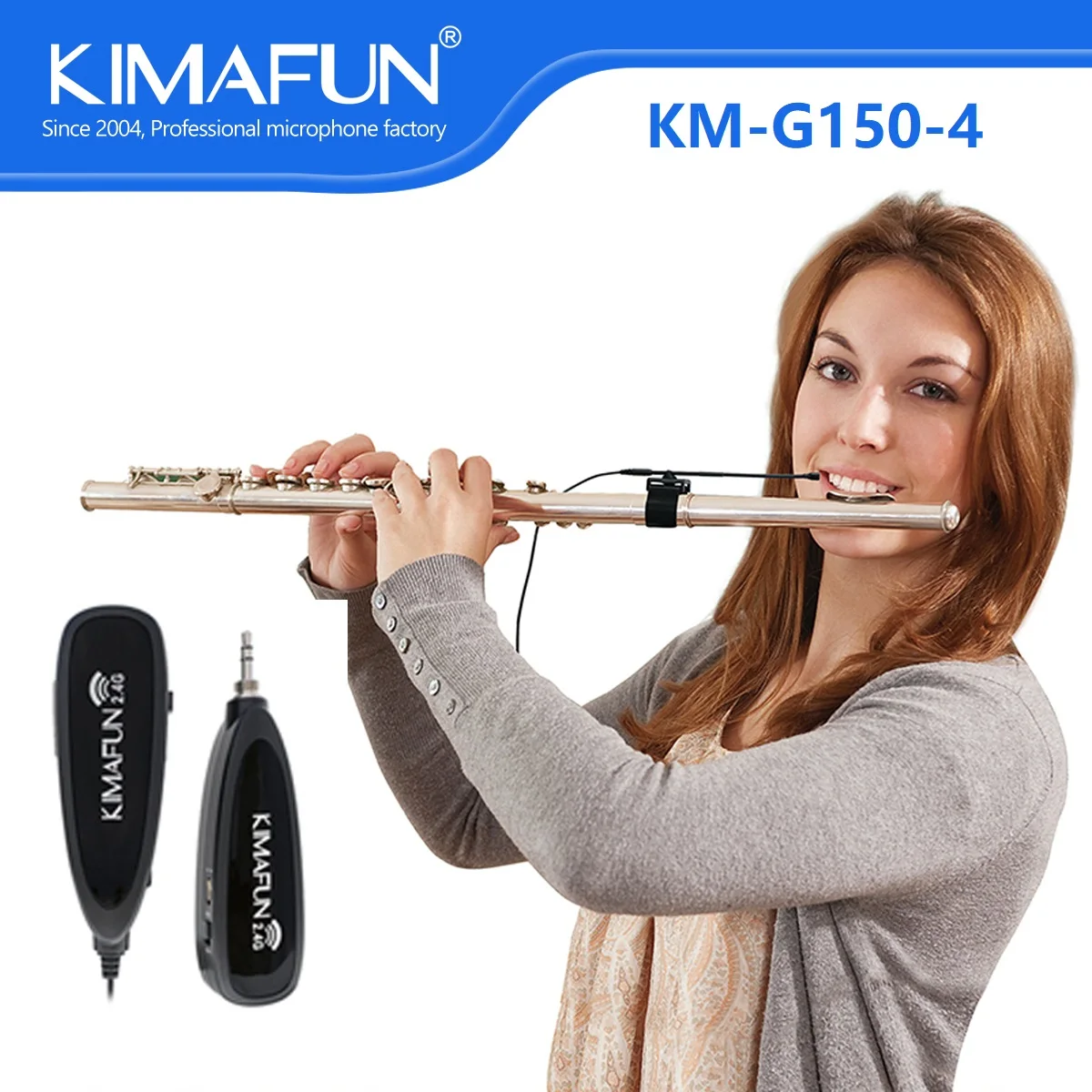 Фото Всенаправленный зажим для микрофона KIMAFUN Mini инструмент s-образной формы Flute для выступлений на сцене №1