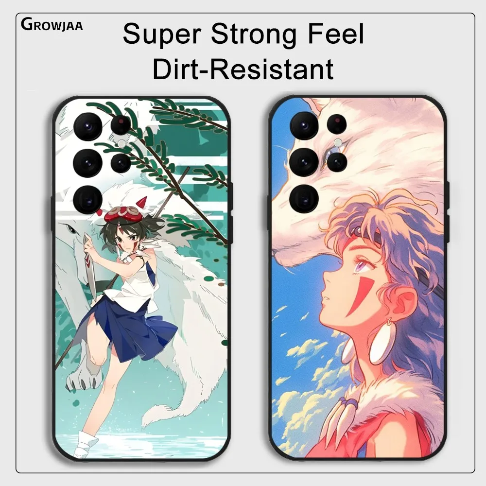 Anime P-Princess M-Mononoke Phone Case For Samsung Galaxy S25 S24 S22 S23 Ultra S21 S20 Plus 5G Protective Silicone Funda