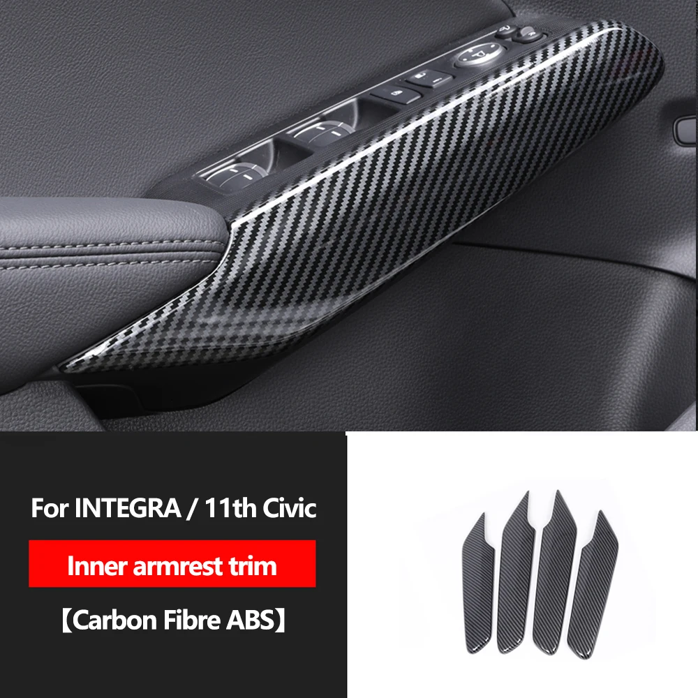 

Модификация интерьера из углеродного волокна для Honda 11-го гражданского поколения INTEGRA 2022-2024, центральная панель переключения передач, подлокотник, крышка коробки