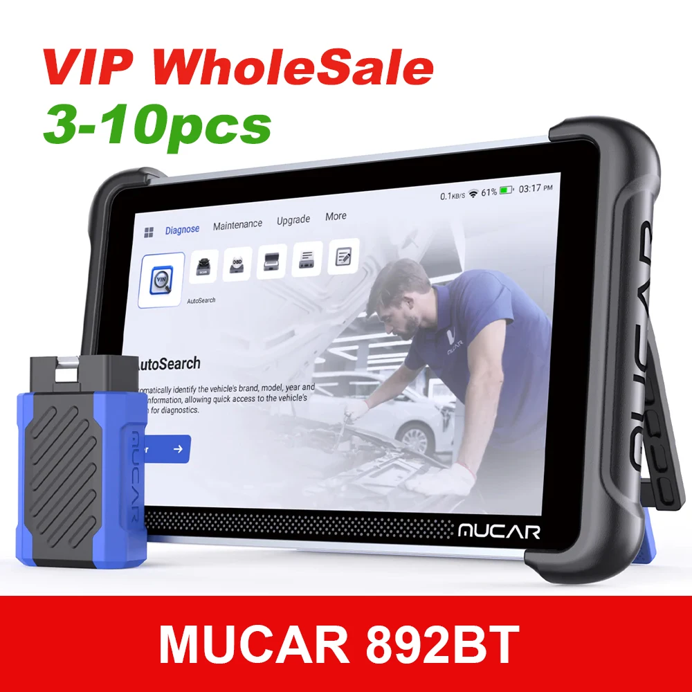 Фото Оптовая продажа 3 шт. сканеров MUCAR 892BT OBD2 для полной диагностики системы, 35 функций сброса, пожизненное бесплатное обновление, двунаправленный DOIP CANFD. №2