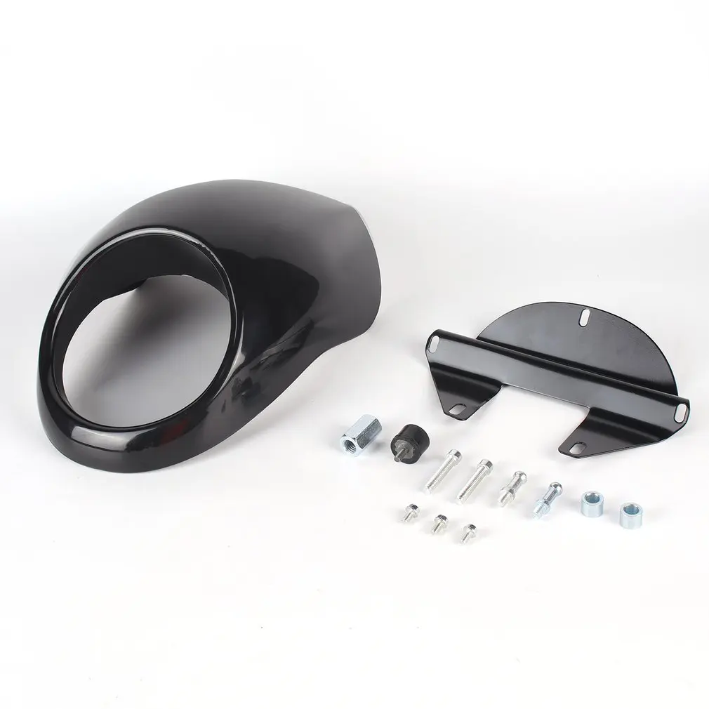 

Защитная мотоциклетная фара, обтекатель, лобовое стекло, в стиле ретро, Cafe Racer, комплект фар на руль, подходит для