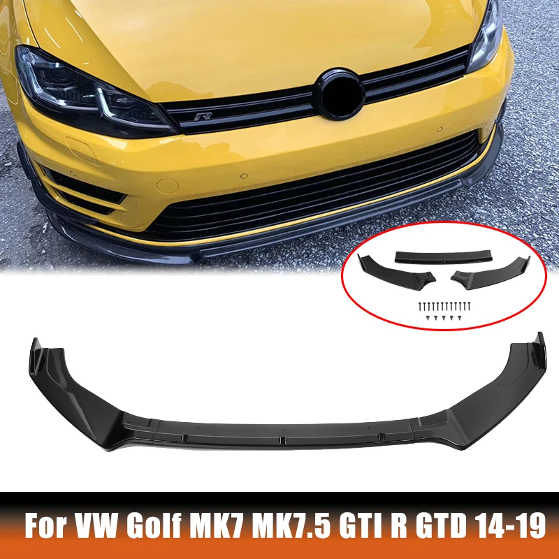 

Для VW Golf MK7/7,5 GTI R GTD 2014-2019 (не для 7/7.5) передний бампер, спойлер, сплиттер, диффузор, защитная крышка