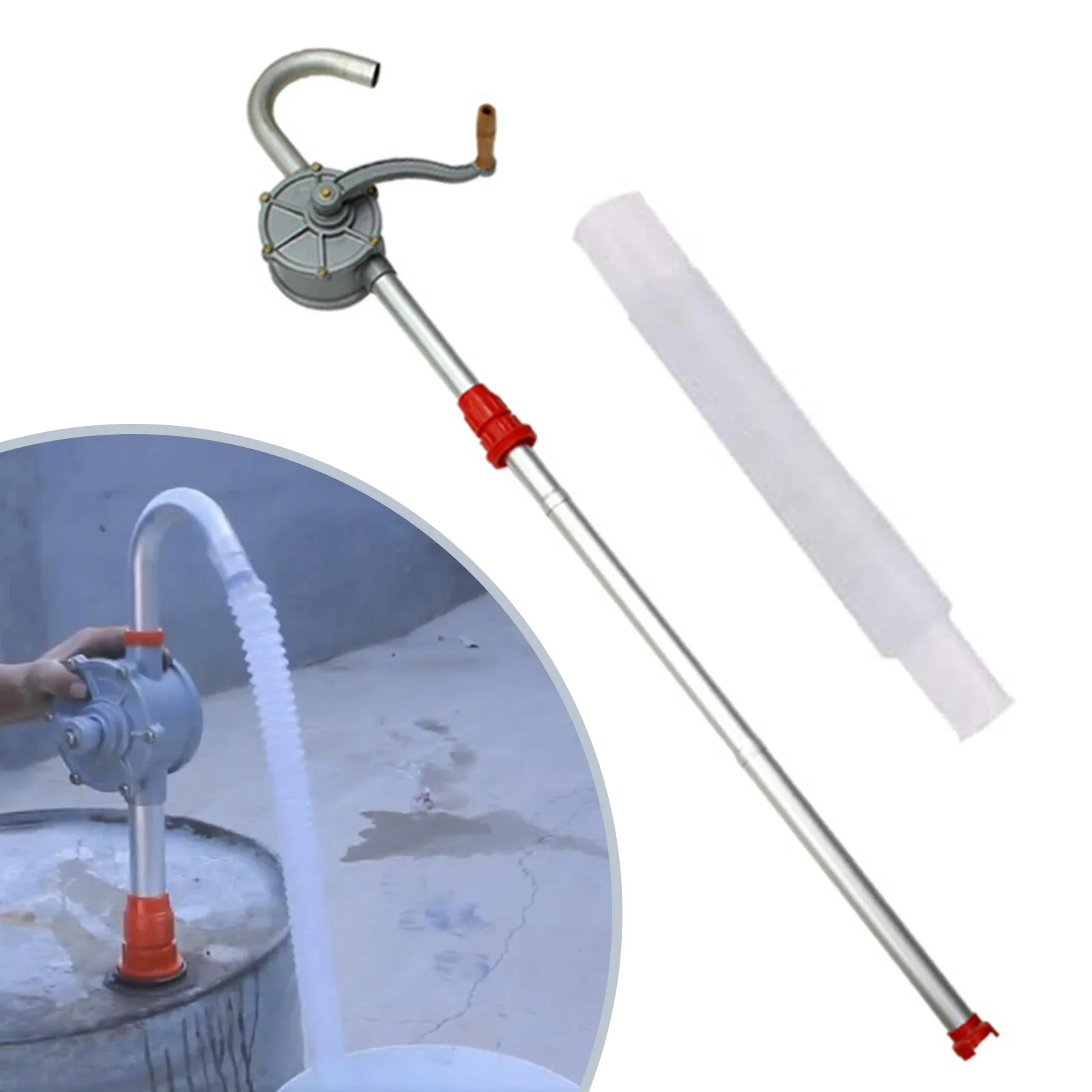 

Manual Hand Pump 32mm Heavy Drum Rotary New Oil Fuel Barrel Heavy Duty Pump Diesel Fuel Oil Gas Transfer Tool