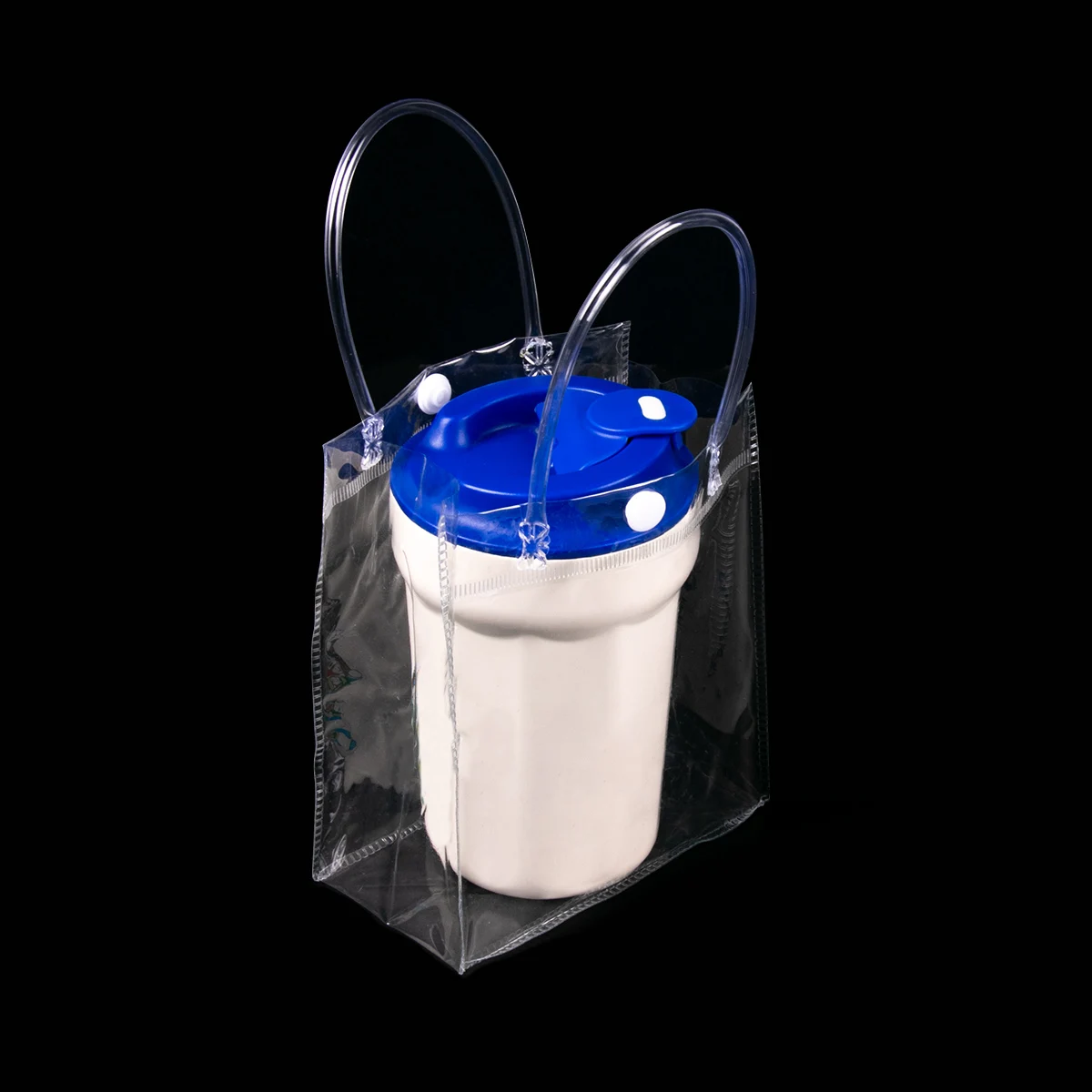 10 шт. прозрачный пластиковый подарочный пакет с ручкой праздничный многоразовая