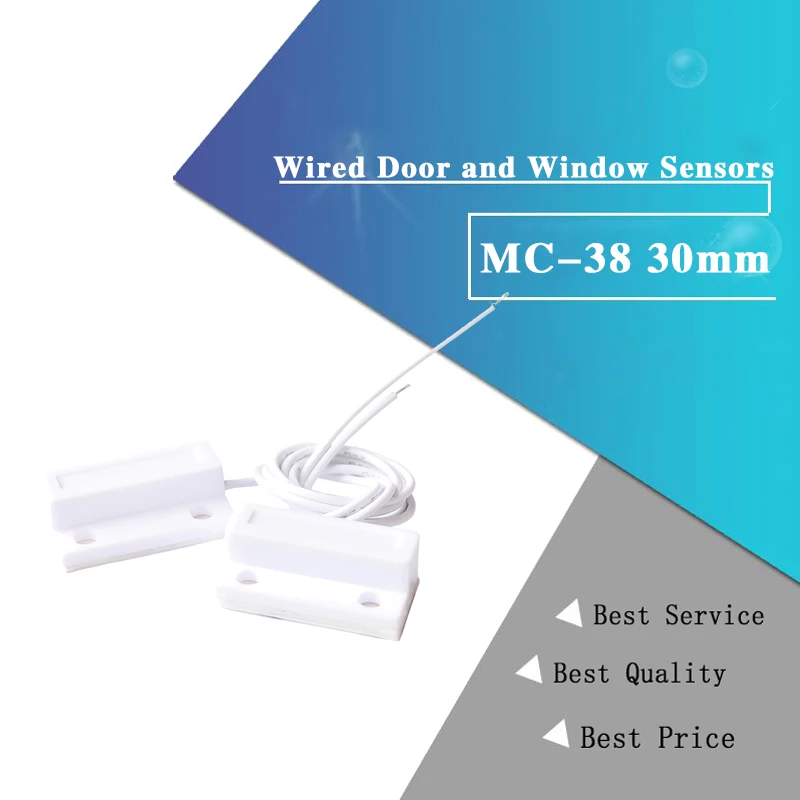 MC-38 MC38 Wired Door Window Sensor 30mm Wire Lengthen Randomly Magnetic Switch Home Alarm System for arduino | Электронные