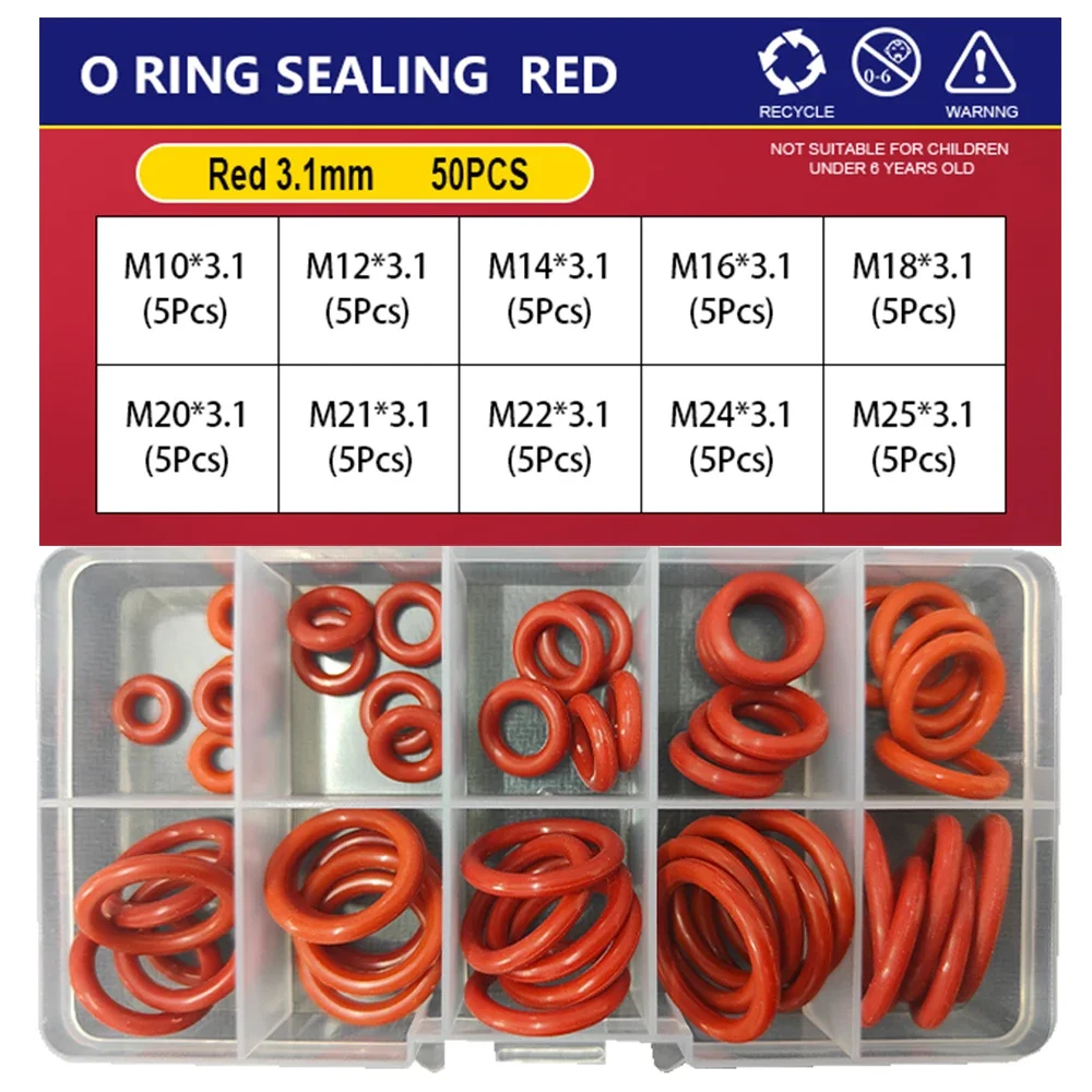 

Силиконовые уплотнительные кольца O-Ring набор CS1/1.5/2.0/2.4/3.1 мм