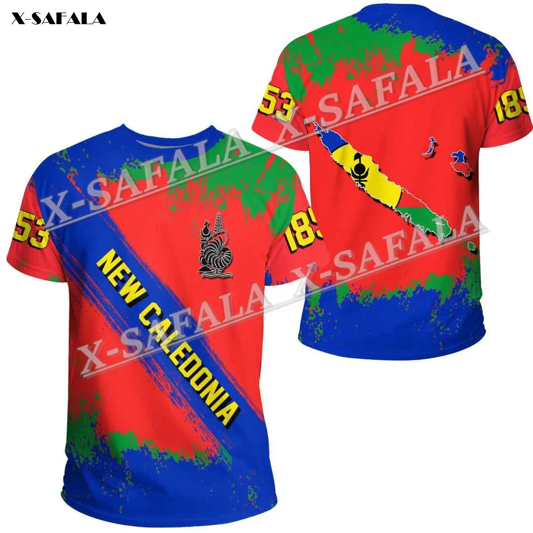 

New Caledonia Cook Island Kuwait Founded Brush Style 3D Print High Definition T-shirt Men Female Top Tee Soft Silky Cold Feeling