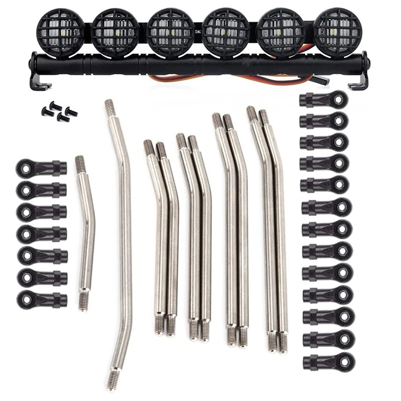 

11 шт. детали для автомобиля на радиоуправлении: 10 шт. рулевых стержней, соединение с пластиковыми стержнями и 1 шт. многофункциональная свето...