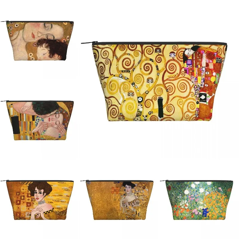 Женская косметичка Gustav Klimt с изображением дерева жизни милый вместительный чехол