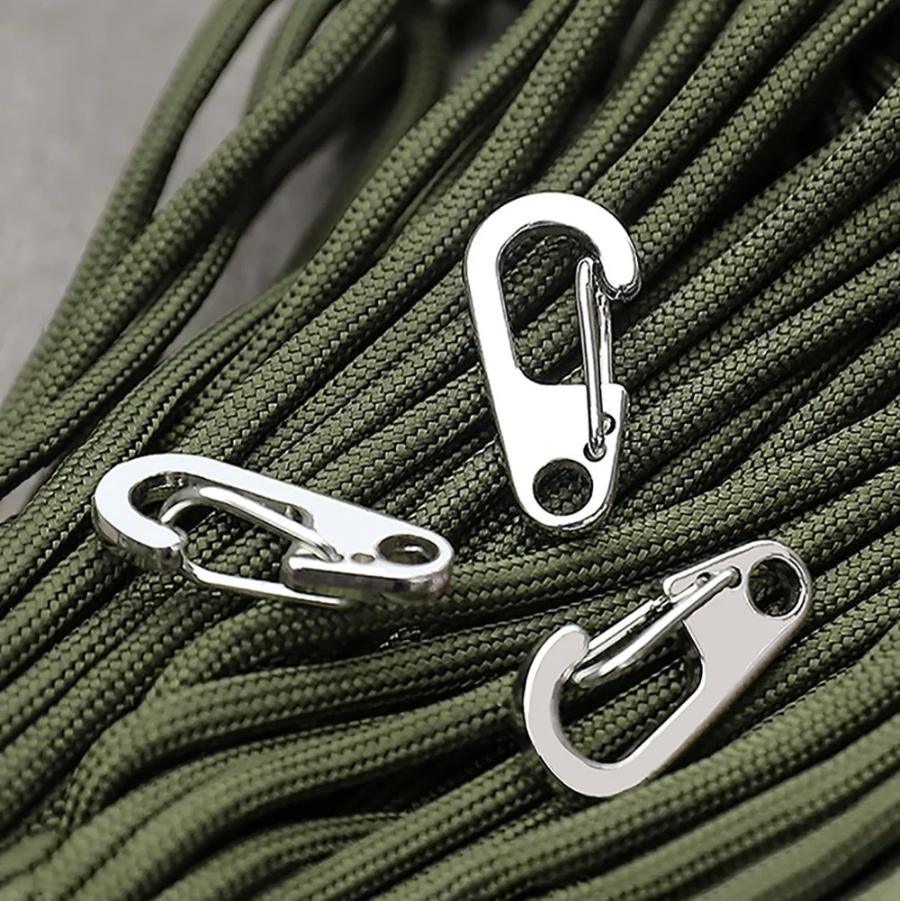 

5Pcs D Carabiner D-Ring Key Chain Spring Clips Mini Aluminium Alloy Hang Buckle Survival EDC Gear Outdoor Camping Keyring Tool