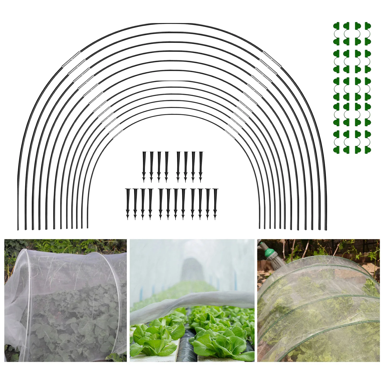 

25/50 PCS Greenhouse Hoops Gardening Planting Tunnel Hoop Support Hoops Plant Holder Tools For Garden Farm Yards Greenhouse