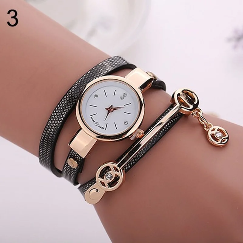 

New Ladies Fashion Women Watch Long Clock Faux Leather Band Strap Wristwatch Rhinestone Quartz Wrist Watch