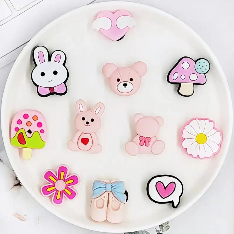 18pcs jibz Woman And Girls Y2K Serics Shoe Charms Decrations For Croc Charms Buckle X-mas Gifts Shoe Accessories