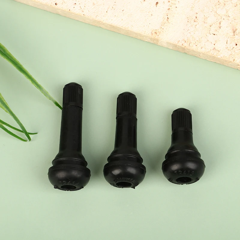 

10PCS Black TR412/TR413/TR414 Tubeless Car Wheel Tire Valve Stems with Caps Tyre Rubber Valves with Dust Caps Wheels Tires Parts