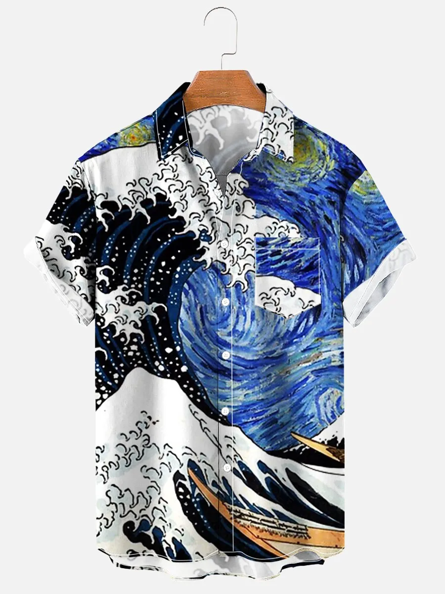 Мужская рубашка с коротким рукавом