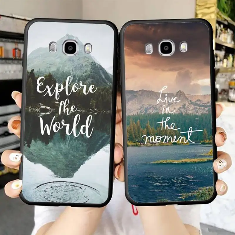 

Mountain Sea Beach Travel Phone Case for Samsung J 2 3 4 5 6 7 8 prime plus 2018 2017 2016 core