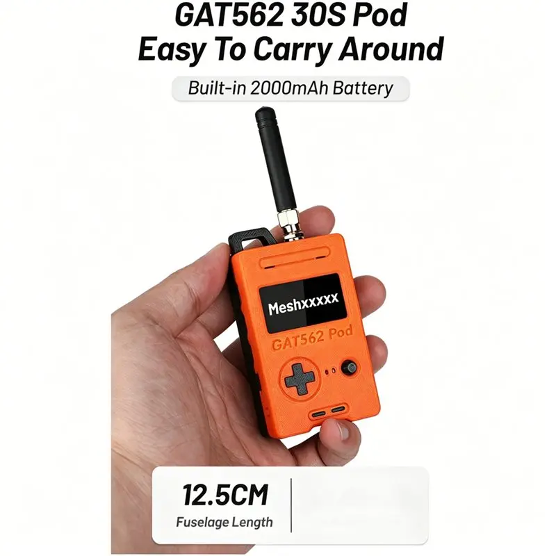 Фото Плата GAT562 30S Pod Meshtastic NRF52840 Lora с GPS SX1262 L76K, 2000 мАч + корпус, 30 дБм, радиоузел Lora Type-C №2