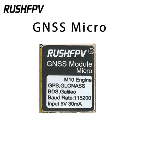 GPS-модуль RUSHFPV GNSS Micro M10, 12 х15 мм, 10 Гц, встроенная керамическая антенна для РУ FPV, запчасти «сделай сам» для фристайла