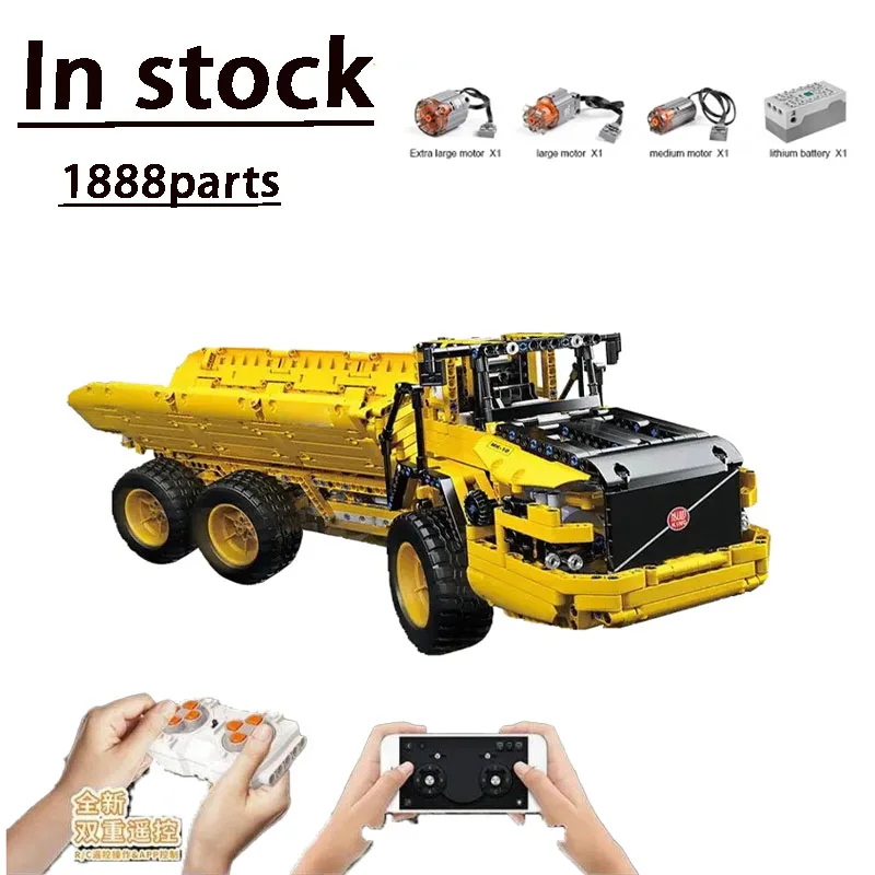

MOULD KING 17010 Technical Car Engineering Vehicle Toys APP RC Dump Truck Set Blocks MOC-8002 Bricks Christmas Gifts for Boys