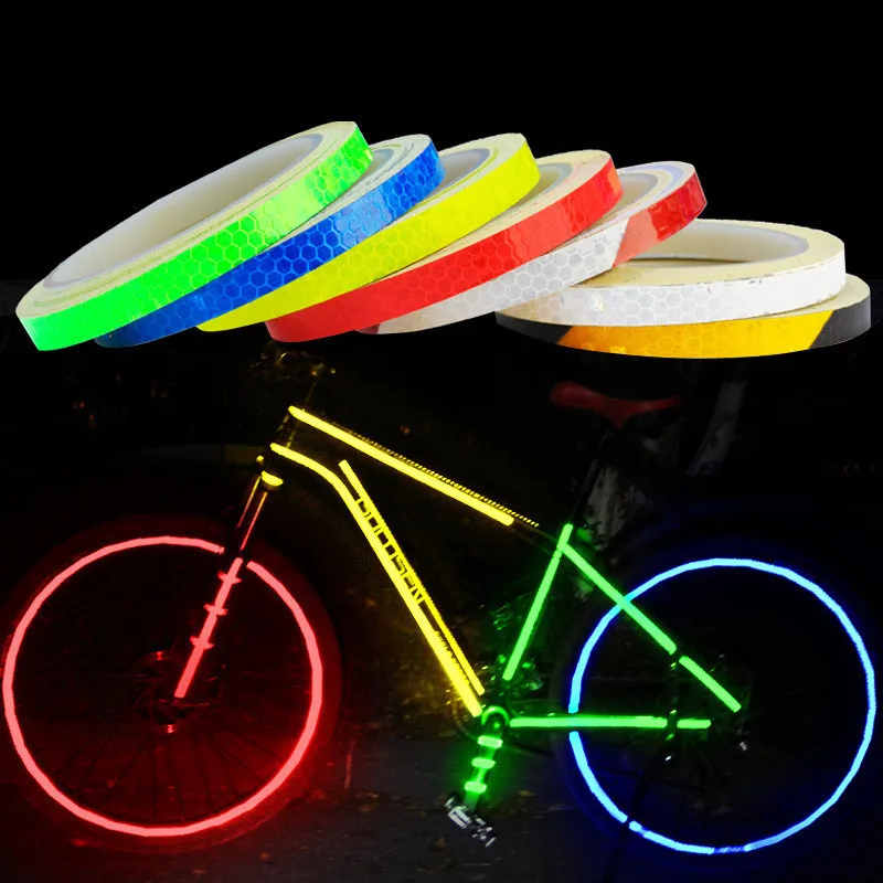 

Светоотражающие наклейки для велосипеда, флуоресцентные полосы для горного велосипеда, безопасные велосипедные Светящиеся в темноте наклейки на колеса для велосипеда и мотоцикла