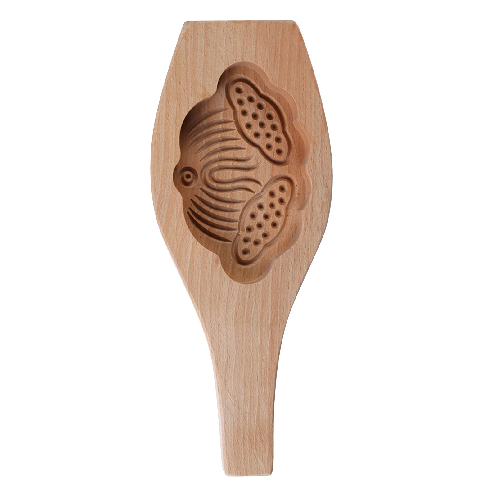 Wooden Biscuit Mold Chinese Mooncake Mold Lotus Peach Fish Pattern DIY Moon Cake Mould Muffin Biscuit Chocolate Small Pastry