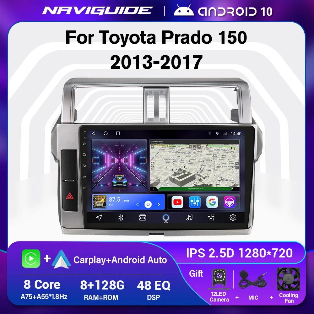 Автомагнитола для Toyota Land Cruiser Prado 150 2013-2017 2 DIN |