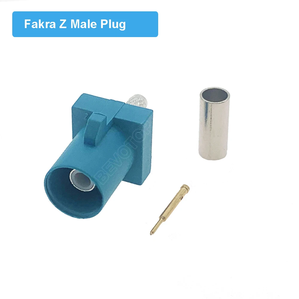 2Pcs/Lot Fakra Male Plug A/B/C/D/E/F/G/H/I/K/Z RF Coaxial Soldering Wire Connectors for RG316 /RG174 Pigtail Cable BEVOTOP - купить по