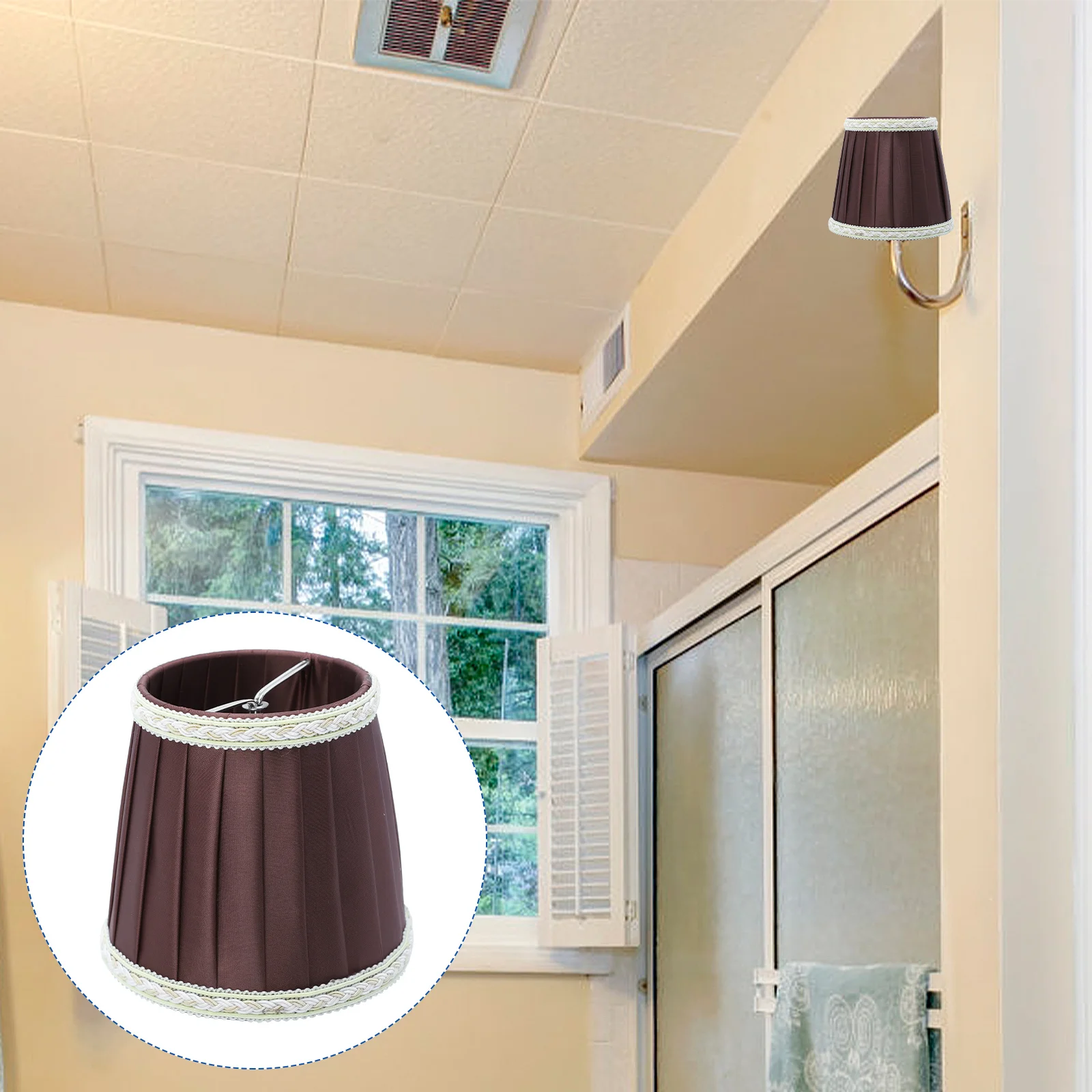 

Chandelier Wall Lamp Shade Metal Lamp Shade Ceiling Hanging Light Cover Ceiling Decorations Lampshade Bell Shaped Lamp Cover