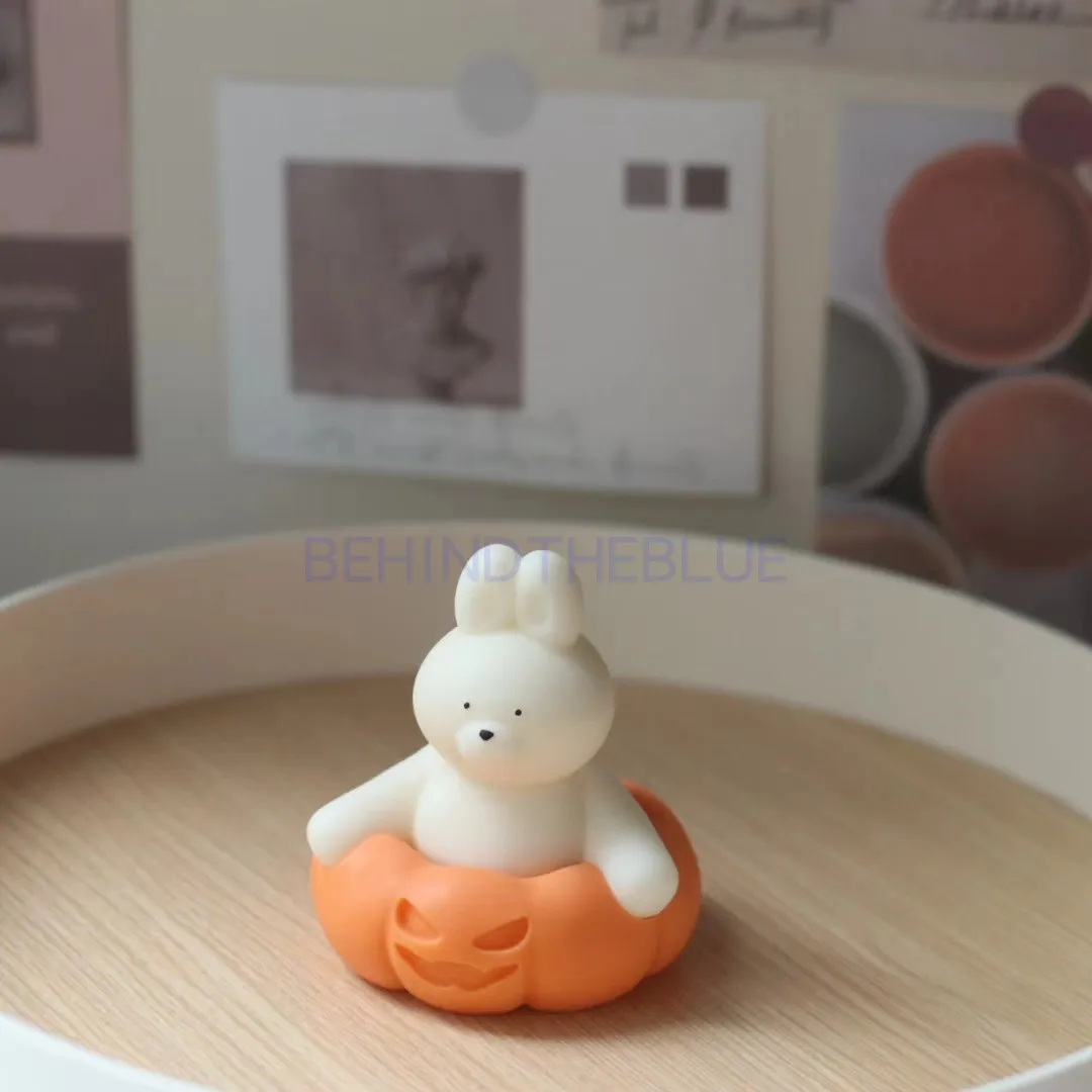 

Хэллоуин Тыква Canlde формы Тыква база медведь маленький кролик ароматические свечи формы Diy силиконовая форма, ручная работа