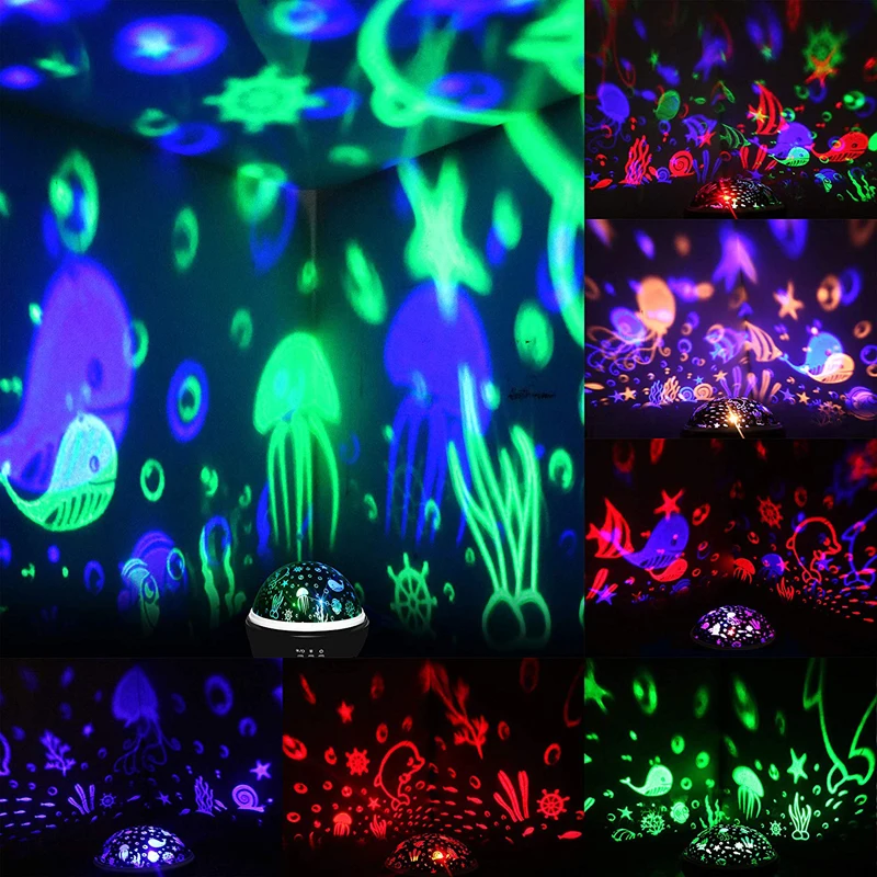 Звездное небо Звездный мастер вращающийся Ночной светильник Рождественская