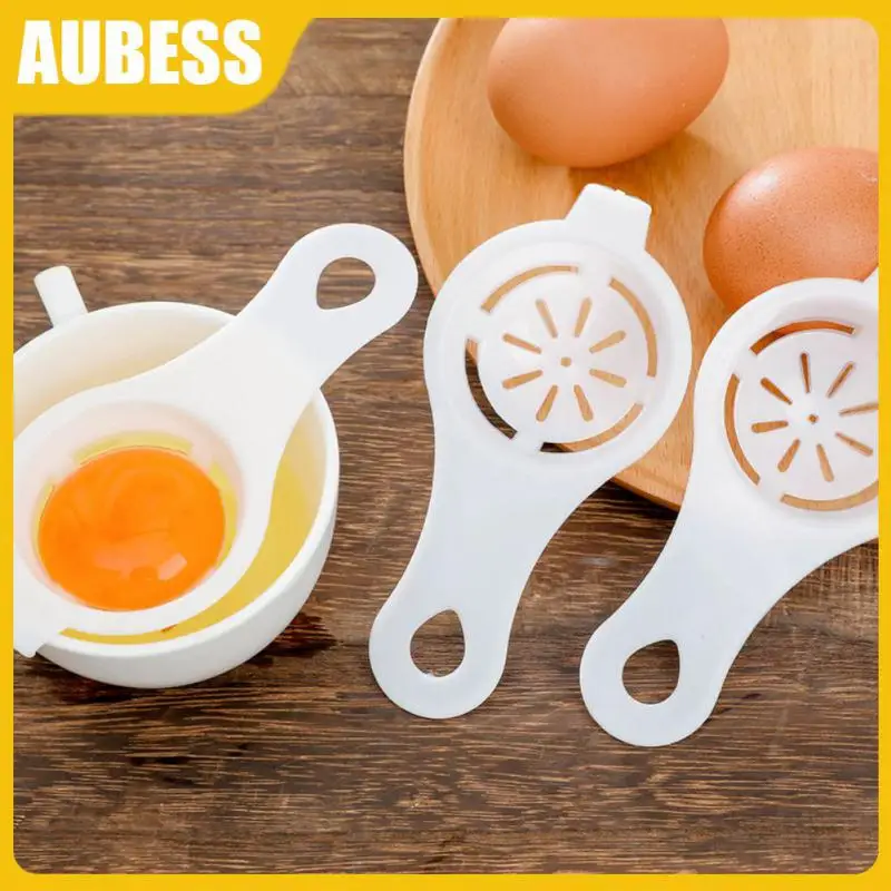 

Plastic Separates Sieve Mini Egg Yolk Protein Separator Household Egg Spoon Kitchen Baking Kitchen Accessories Convenient White