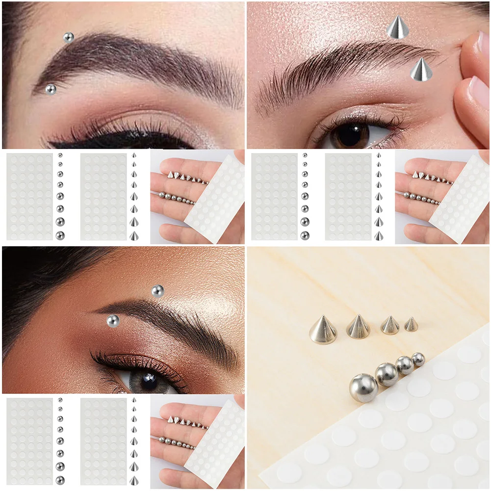 

Sticker Fake Belly Eyebrow Lip Piercing Stud Non Piercied Earring Stud Set New Fake Nose Ring Piercing Jewelry Anchor Top