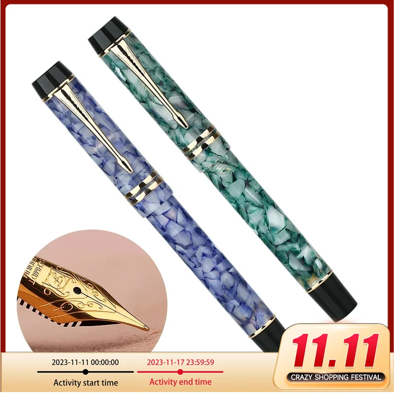 

Перьевая ручка majohn M600S, перьевая ручка F с преобразователем, искусственная фотография, канцелярские принадлежности зеленого цвета