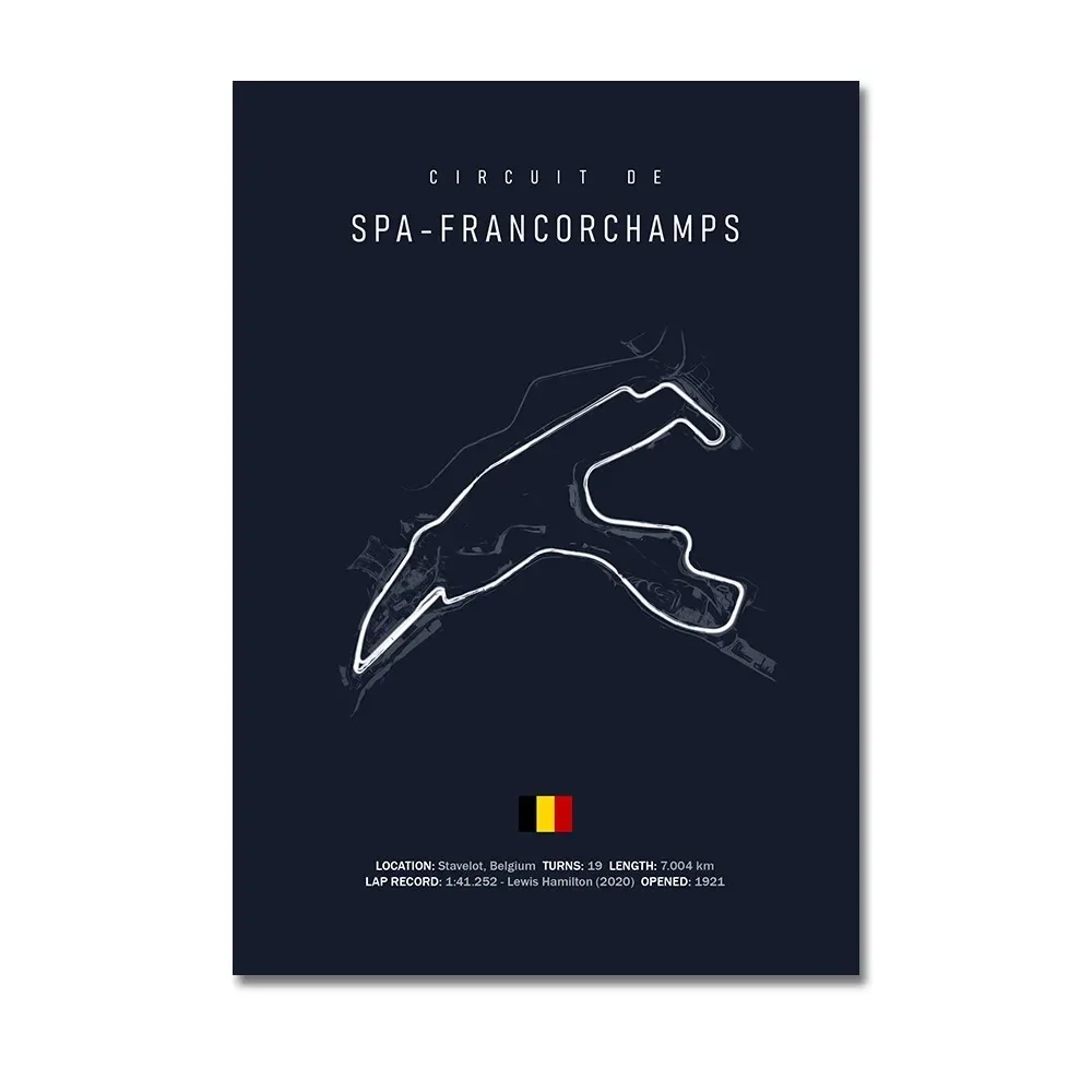 

Печать на холсте гоночные трассы F1 HALFLEMART