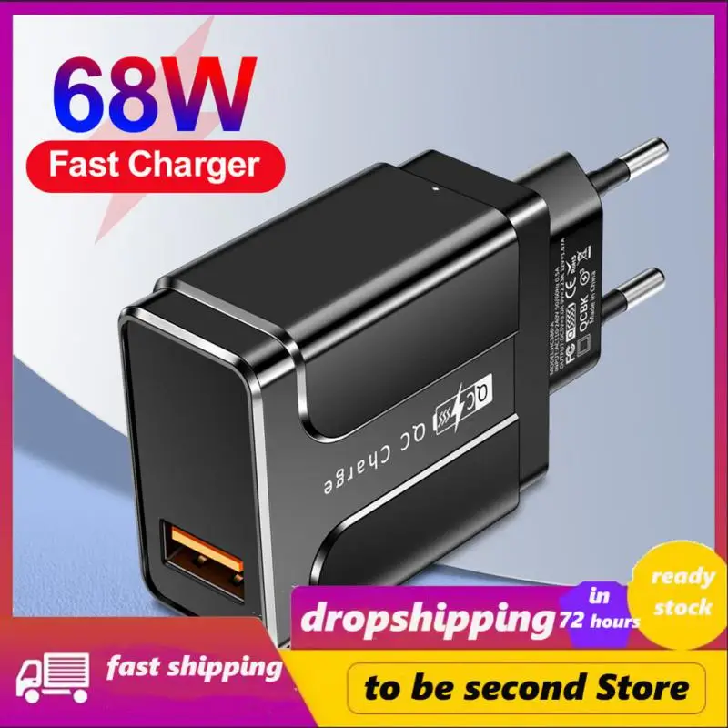 

68w Mini Travel Charger 1 Ports Mobile Phone Charger Universal Charger Adapter For Mobile Phone Pc Flame Retardant Usb Charger