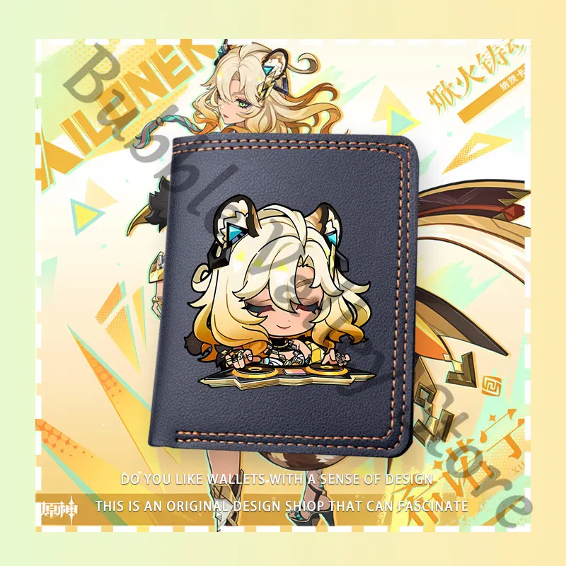 Аниме Genshin Impact Xilonen косплей мультфильм бумажник портмоне кошелек для ноутбука