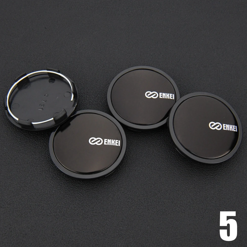 

4 шт. спортивные колпаки для колес JDM, наружный диаметр 65 мм и 60 мм, зажим ENKEI, колпаки для обода, центральные колпаки для колес, крышка ступицы автомобиля, черный и серебристый
