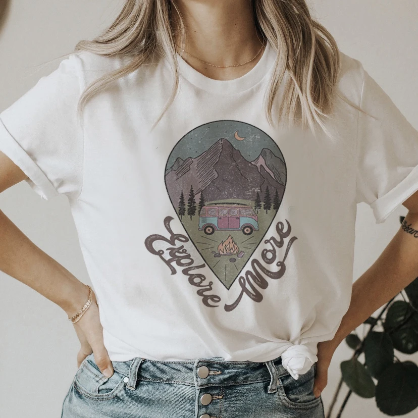 

Модные женские футболки для серфинга, пляжа, путешествий, женская футболка с рисунком из мультфильма, женские топы, футболки, женская одежда...