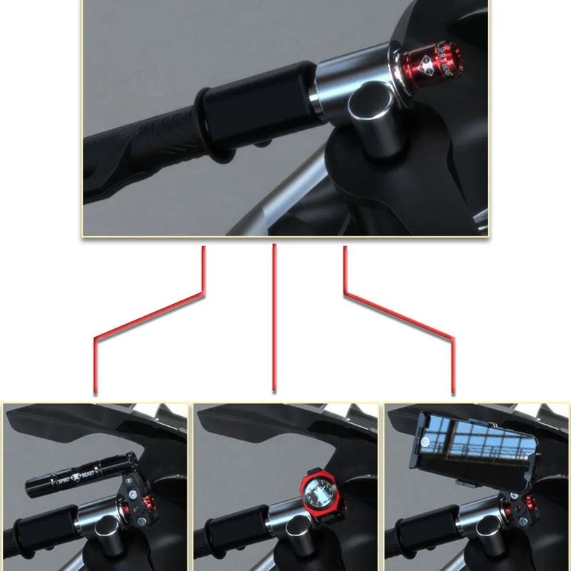 

Motorcycle Handlebar Ends CNC T6063 Aluminum Alloy Separation Handle Bar Extension Rod Counterweights Fit 13-20 mm
