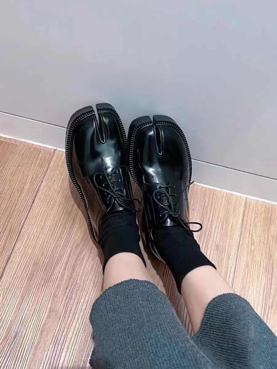 Лоферы кожаные женские на шнуровке повседневные туфли в форме подковы с