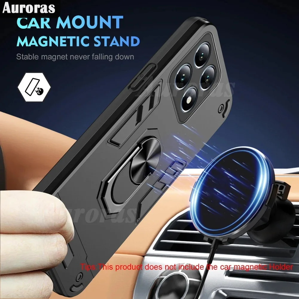 Противоударный бронированный чехол для Xiaomi 14T мягкий силикон + ПК металлическое