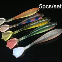 5pcslot high quality artificial 9cm 5g carp worm fishing lures swimbait soft bait silicone