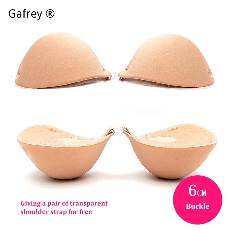 Gafrey 6cm Thickened Chest Sticker 2.5cm Thick Invisible Bra Flat Chest Display Big Silicone Breast Sticker For Bridal Wedding