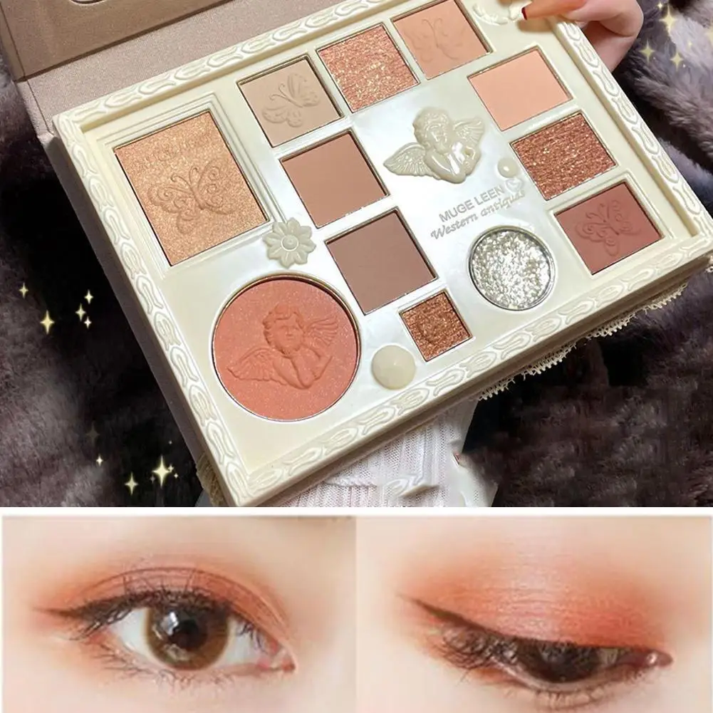

Fashion Eyeshadow Palette 12 Colors Matte Eyeshadow Korea Palette Lace Style Shadow Nude Eye Cosmetics Makeup Makeup Glitte D7p9