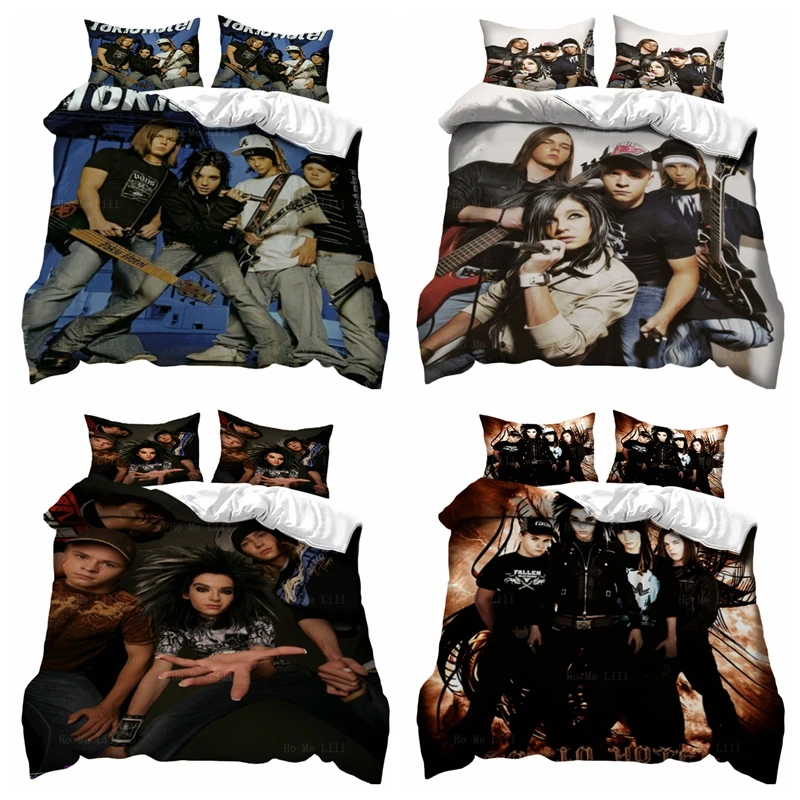 

Tokio Hotel Rock Band Retro 90'S Musical Group Creativity Poster Duvet Cover Set Bedding Decor