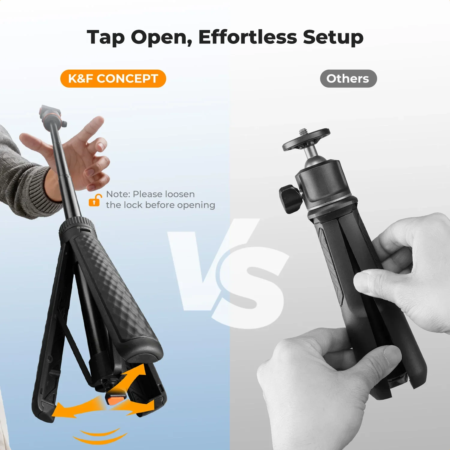Фото K&F CONCEPT Магнитная селфи-палка с быстросъемным креплением для Insta360 X5 / Ace Pro 2 – Портативная ручка с шаровой головкой 360° и функцией штатива для влогов №3