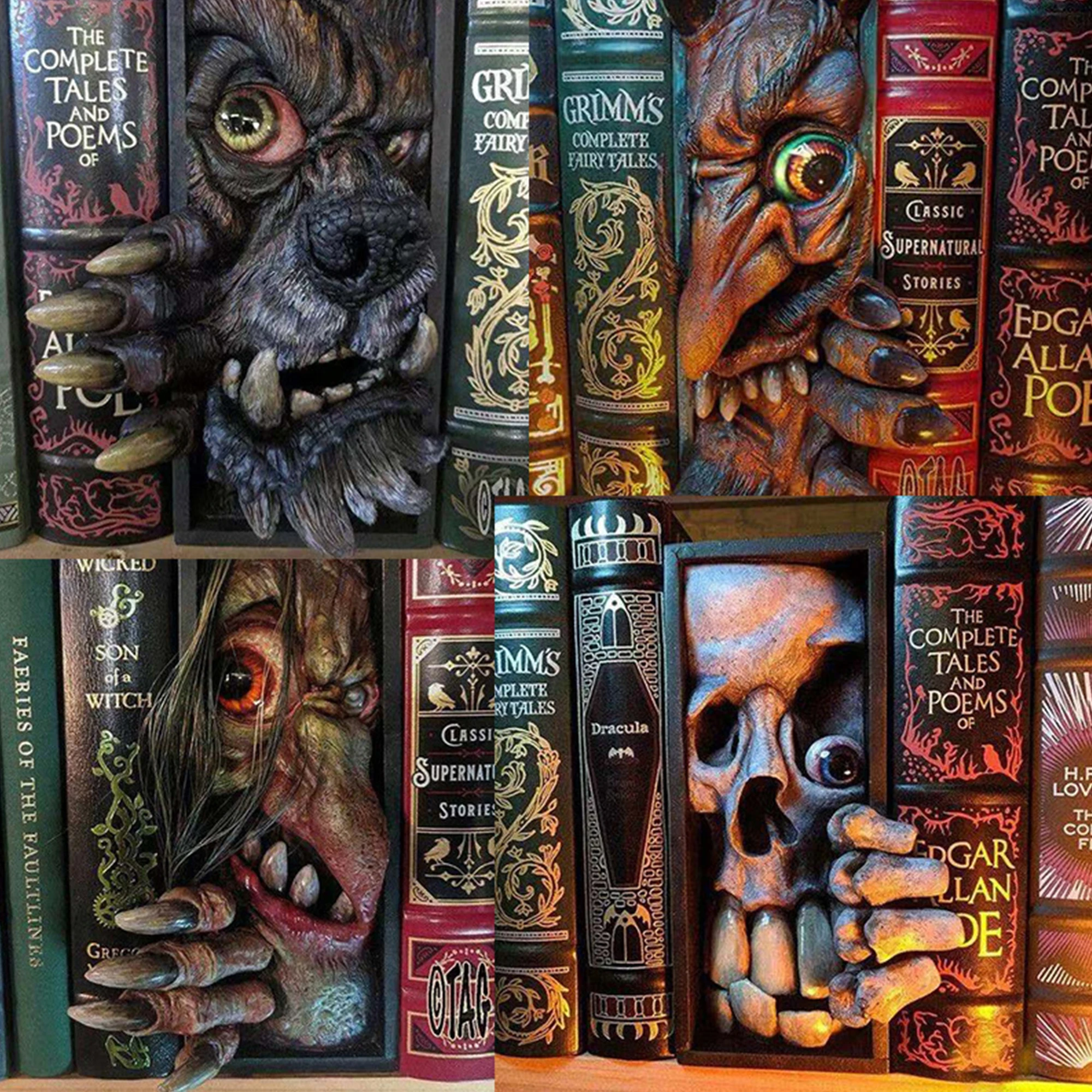 

Craetive Halloween Skull Resin Artware Home Decor Tools for Sitting Room Bedroom Desktop Decor Fuuny Halloween Gift