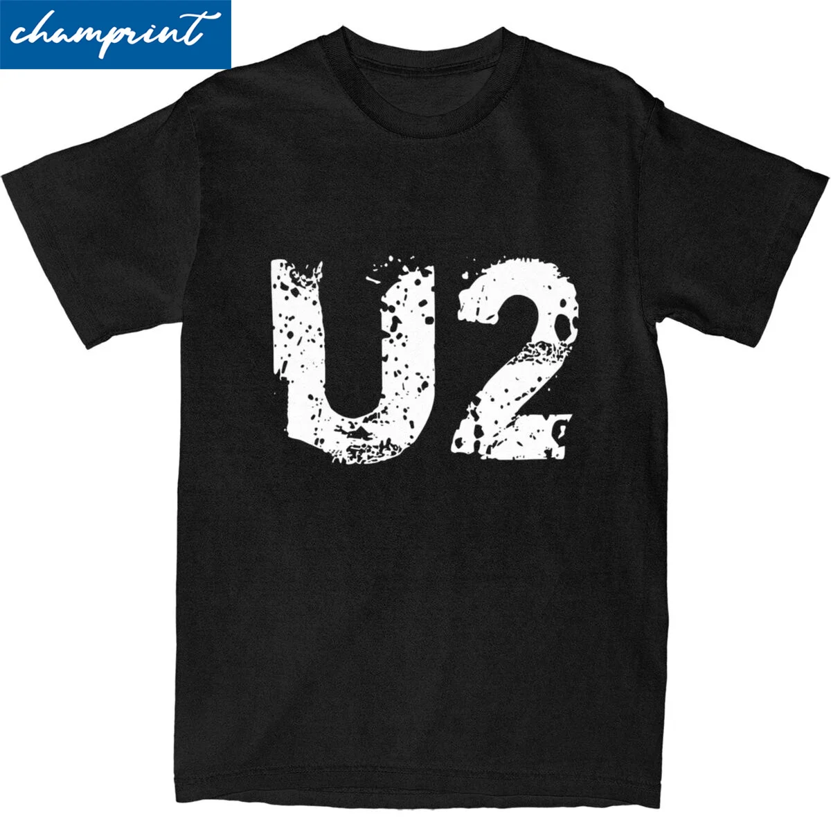 Металлическая музыкальная лента U2 Мужские хлопковые футболки с круглым вырезом