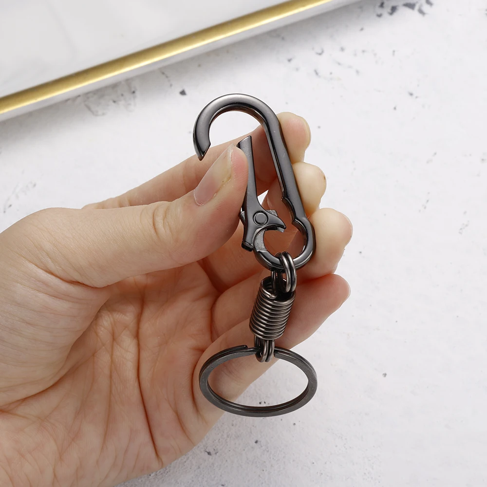1/3 шт. Выдвижная пружинная Пряжка для ключей из нержавеющей стали карабин брелок